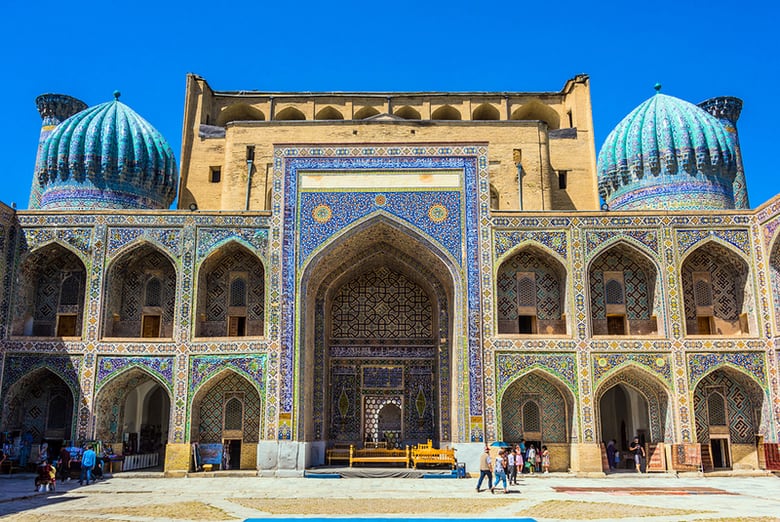 Registan, an old public square in the heart of Samarkand