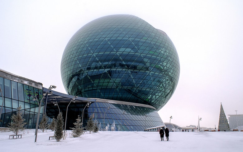 View of Nur Alem sphere, Astana, Nur-sultan Kazakhstan